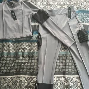 Neoprene pocket detail pants and top